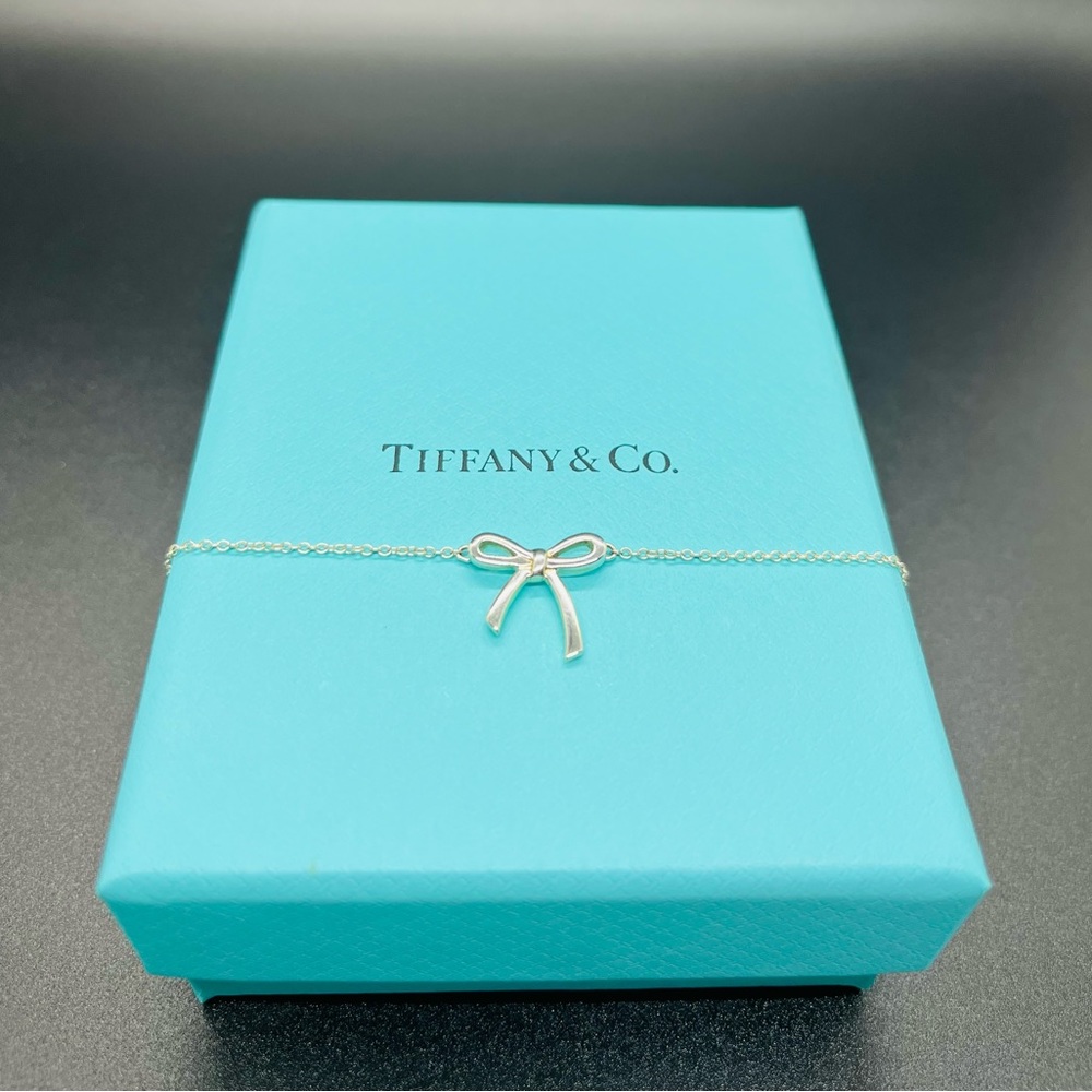 💙Authentic NEW Tiffany & Co Mini-bow necklace, Sterling Silver 8”💙